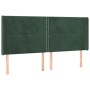 Cama box spring colchón y LED terciopelo verde oscuro 200x200cm de , Camas y somieres - Ref: Foro24-3139526, Precio: 723,96 €...