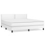 Box spring bed with white synthetic leather mattress 160x200 cm by , Beds and slatted bases - Ref: Foro24-3141072, Price: 473...