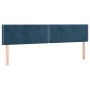 Box spring bed with dark blue velvet mattress 200x200 cm by , Beds and slatted bases - Ref: Foro24-3141267, Price: 590,86 €, ...