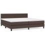 Cama box spring con colchón cuero sintético marrón 200x200 cm de , Camas y somieres - Ref: Foro24-3141026, Precio: 610,47 €, ...