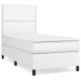 Cama box spring con colchón cuero sintético blanco 90x190 cm de , Camas y somieres - Ref: Foro24-3142756, Precio: 365,27 €, D...