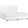 Box spring bed with white synthetic leather mattress 200x200 cm by , Beds and slatted bases - Ref: Foro24-3142804, Price: 675...