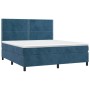 Cama box spring con colchón terciopelo azul oscuro 180x200 cm de , Camas y somieres - Ref: Foro24-3142981, Precio: 612,93 €, ...