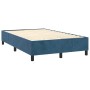 Box spring bed with dark blue velvet mattress 120x200 cm by , Beds and slatted bases - Ref: Foro24-3142957, Price: 420,18 €, ...