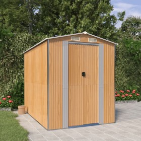 Light brown galvanized steel garden shed 192x274x223 cm by , Sheds - Ref: Foro24-3147472, Price: 465,05 €, Discount: %