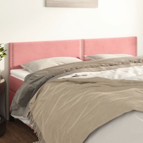 Headboards 2 units of pink velvet 90x5x78/88 cm by , Headboards and footboards - Ref: Foro24-345983, Price: 68,93 €, Discount: %