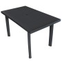 Anthracite grey plastic garden table 126x76x72 cm by vidaXL, Garden tables - Ref: Foro24-43599, Price: 134,53 €, Discount: %