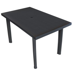 Anthracite grey plastic garden table 126x76x72 cm by vidaXL, Garden tables - Ref: Foro24-43599, Price: 131,99 €, Discount: %