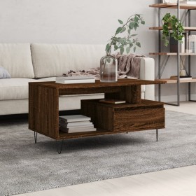 Brown oak plywood coffee table 90x49x45 cm by , Coffee table - Ref: Foro24-831027, Price: 68,56 €, Discount: %