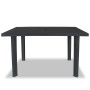 Anthracite grey plastic garden table 126x76x72 cm by vidaXL, Garden tables - Ref: Foro24-43599, Price: 134,53 €, Discount: %