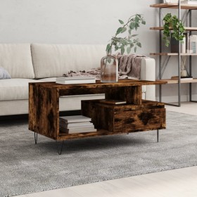 Mesa de centro madera contrachapada roble ahumado 90x49x45 cm de , Mesas de centro - Ref: Foro24-831025, Precio: 63,04 €, Des...