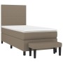 Cama box spring con colchón tela gris taupe 80x200 cm de , Camas y somieres - Ref: Foro24-3136393, Precio: 385,48 €, Descuent...