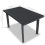 Anthracite grey plastic garden table 126x76x72 cm by vidaXL, Garden tables - Ref: Foro24-43599, Price: 134,53 €, Discount: %