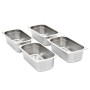 Gastronorm trays 8 units GN 1/3 100 mm stainless steel by , Buckets for steam tables - Ref: Foro24-50895, Price: 82,44 €, Dis...