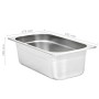 Gastronorm trays 8 units GN 1/3 100 mm stainless steel by , Buckets for steam tables - Ref: Foro24-50895, Price: 82,44 €, Dis...