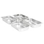 Gastronorm trays 4 units GN 1/1 100 mm stainless steel by , Buckets for steam tables - Ref: Foro24-50881, Price: 71,74 €, Dis...