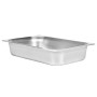 Gastronorm trays 4 units GN 1/1 100 mm stainless steel by , Buckets for steam tables - Ref: Foro24-50881, Price: 71,74 €, Dis...