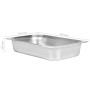 Gastronorm trays 4 units GN 1/1 100 mm stainless steel by , Buckets for steam tables - Ref: Foro24-50881, Price: 71,74 €, Dis...