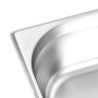 Gastronorm trays 4 units GN 1/2 100 mm stainless steel by , Buckets for steam tables - Ref: Foro24-50888, Price: 47,11 €, Dis...