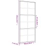 Golden sliding door made of transparent ESG glass and aluminum by , Doors for the home - Ref: Foro24-155167, Price: 159,54 €,...