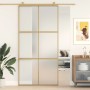 Goldene Schiebetür aus satiniertem ESG-Glas und Aluminium von , Türen für zu Hause - Ref: Foro24-155159, Preis: 181,54 €, Rab...