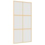 Golden sliding door in frosted ESG glass and aluminum by , Doors for the home - Ref: Foro24-155159, Price: 181,99 €, Discount: %