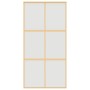 Golden sliding door in frosted ESG glass and aluminum by , Doors for the home - Ref: Foro24-155159, Price: 181,99 €, Discount: %