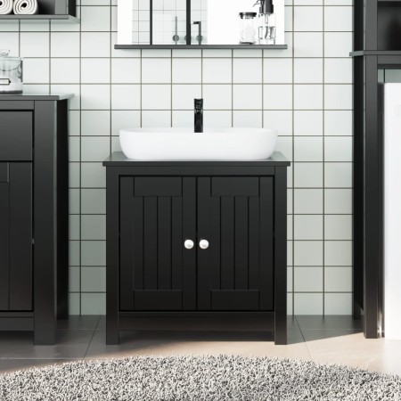 BERG bathroom sink cabinet solid black pine wood 60x34x59cm by , Bathroom furniture - Ref: Foro24-358553, Price: 134,19 €, Di...