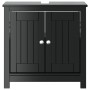 Mueble de lavabo baño BERG madera maciza pino negro 60x34x59cm de , Muebles de baño - Ref: Foro24-358553, Precio: 134,19 €, D...