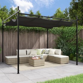 Pergola with anthracite gray retractable cover 295x292x230 cm by , Tents and gazebos - Ref: Foro24-360116, Price: 289,99 €, D...