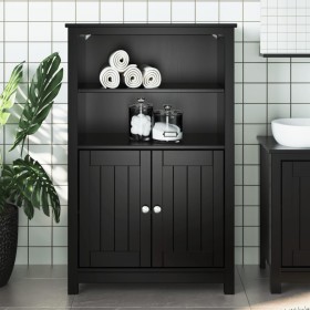 Mueble de baño BERG madera maciza de pino negro 69,5x34x110 cm de , Muebles de baño - Ref: Foro24-358547, Precio: 174,99 €, D...