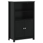 Mueble de baño BERG madera maciza de pino negro 69,5x34x110 cm de , Muebles de baño - Ref: Foro24-358547, Precio: 177,29 €, D...