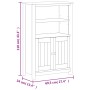 BERG bathroom cabinet solid black pine wood 69.5x34x110 cm by , Bathroom furniture - Ref: Foro24-358547, Price: 177,29 €, Dis...