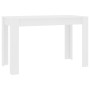 White engineered wood dining table 120x60x76 cm by , Kitchen and dining tables - Ref: Foro24-800432, Price: 79,48 €, Discount: %