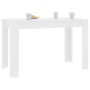 White engineered wood dining table 120x60x76 cm by , Kitchen and dining tables - Ref: Foro24-800432, Price: 79,48 €, Discount: %