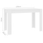 White engineered wood dining table 120x60x76 cm by , Kitchen and dining tables - Ref: Foro24-800432, Price: 79,48 €, Discount: %