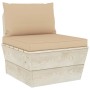 3-seater garden pallet sofa with fir wood cushions by vidaXL, Garden sets - Ref: Foro24-3063399, Price: 247,99 €, Discount: %