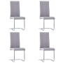 Cantilever dining chairs 4 units light gray fabric by , dining chairs - Ref: Foro24-281742, Price: 253,27 €, Discount: %