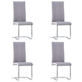 Cantilever dining chairs 4 units light gray fabric by , dining chairs - Ref: Foro24-281742, Price: 253,99 €, Discount: %