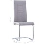 Cantilever dining chairs 4 units light gray fabric by , dining chairs - Ref: Foro24-281742, Price: 253,27 €, Discount: %