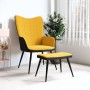 Silla de relajación reposapiés terciopelo PVC amarillo mostaza de , Sillones - Ref: Foro24-327827, Precio: 111,99 €, Descuent...