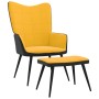 Silla de relajación reposapiés terciopelo PVC amarillo mostaza de , Sillones - Ref: Foro24-327827, Precio: 111,99 €, Descuent...