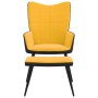 Silla de relajación reposapiés terciopelo PVC amarillo mostaza de , Sillones - Ref: Foro24-327827, Precio: 111,99 €, Descuent...