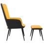 Silla de relajación reposapiés terciopelo PVC amarillo mostaza de , Sillones - Ref: Foro24-327827, Precio: 111,99 €, Descuent...