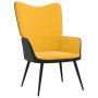 Silla de relajación reposapiés terciopelo PVC amarillo mostaza de , Sillones - Ref: Foro24-327827, Precio: 111,99 €, Descuent...