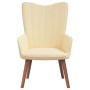 Cream White Velvet Relaxation Armchair by , Armchairs - Ref: Foro24-327664, Price: 99,11 €, Discount: %