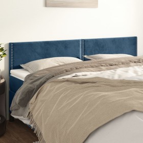 Headboards 2 units of dark blue velvet 100x5x78/88 cm by , Headboards and footboards - Ref: Foro24-346002, Price: 68,99 €, Di...