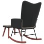 Relaxation armchair with light gray velvet and PVC stool by , Rocking chairs - Ref: Foro24-327886, Price: 142,68 €, Discount: %