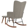 Silla mecedora con reposapiés terciopelo gris claro de , Mecedoras - Ref: Foro24-327754, Precio: 128,99 €, Descuento: %