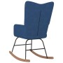 Silla mecedora con reposapiés tela azul de , Mecedoras - Ref: Foro24-327626, Precio: 138,38 €, Descuento: %